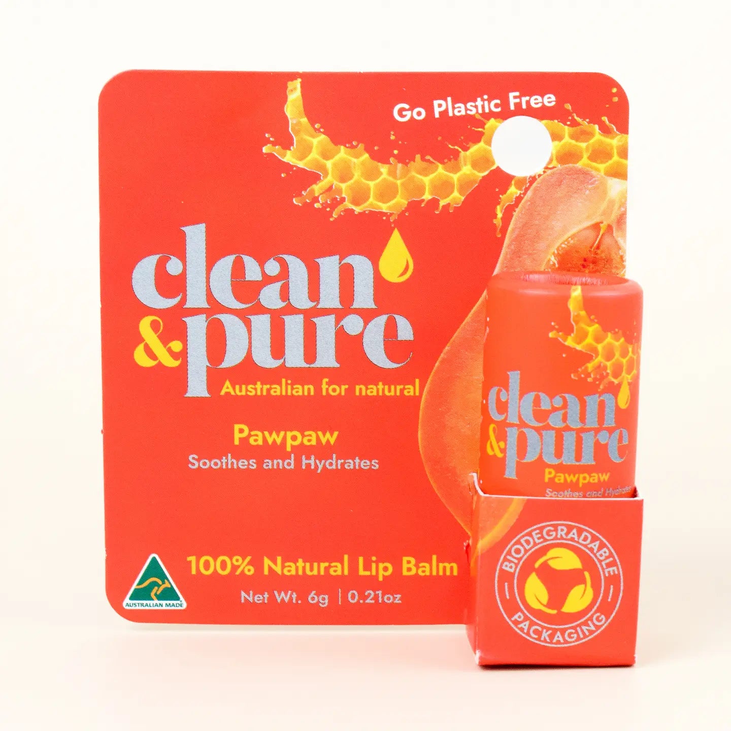 Clean & Pure Natural Pawpaw Lip Balm 6.0g
