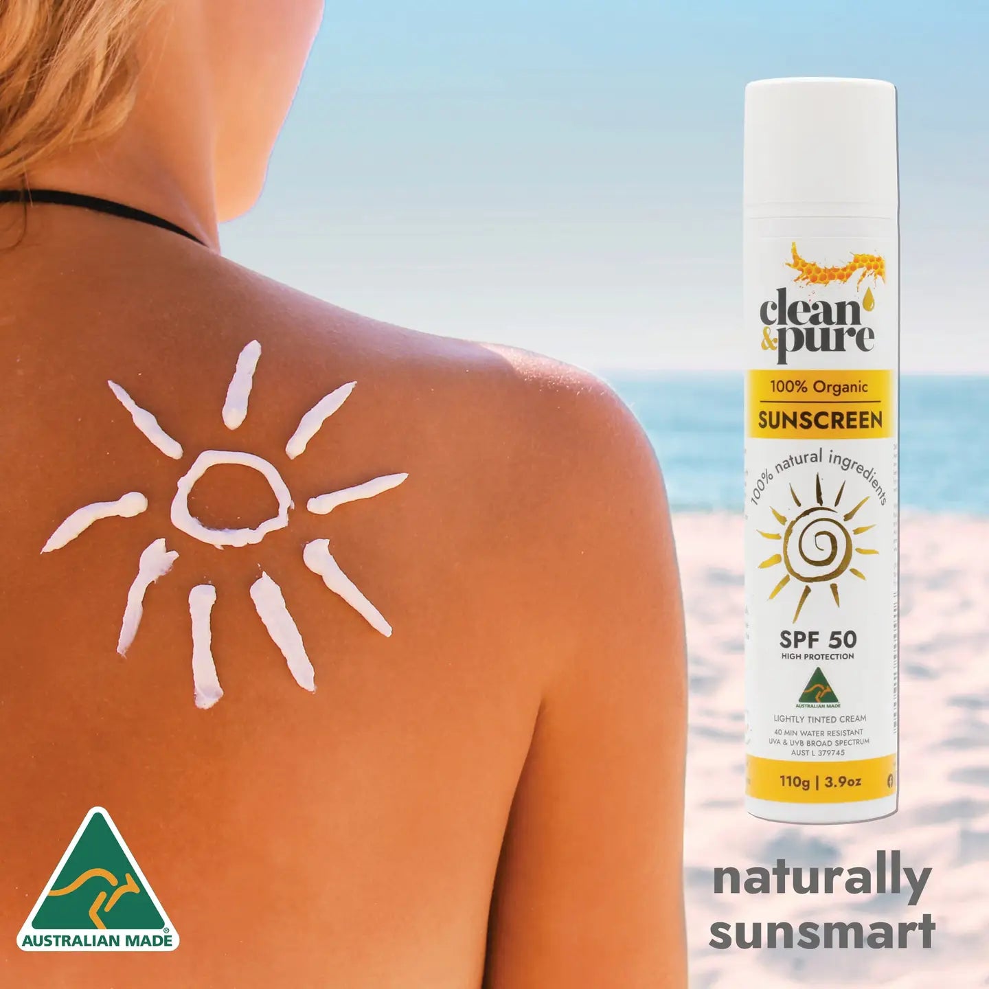 Sunscreen Organic Vegan SPF 50 - 100% Organic