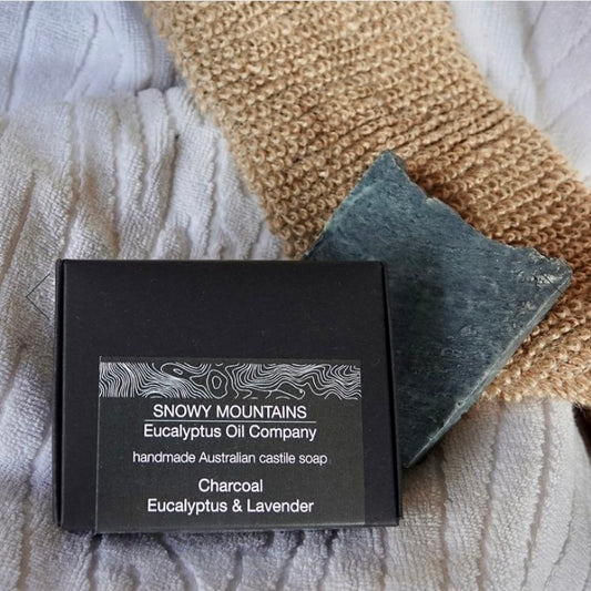 Handmade Charcoal Soap – Eucalyptus & Lavender 100G