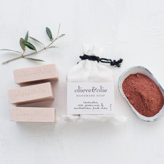 Rose Geranium & Pink Clay - Soap Bar Loose 80g