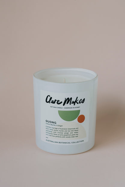 Quong: Lemon Myrtle & Ginger - Large Candle Boxed