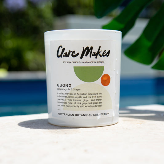 Quong: Lemon Myrtle & Ginger - Large Candle Boxed