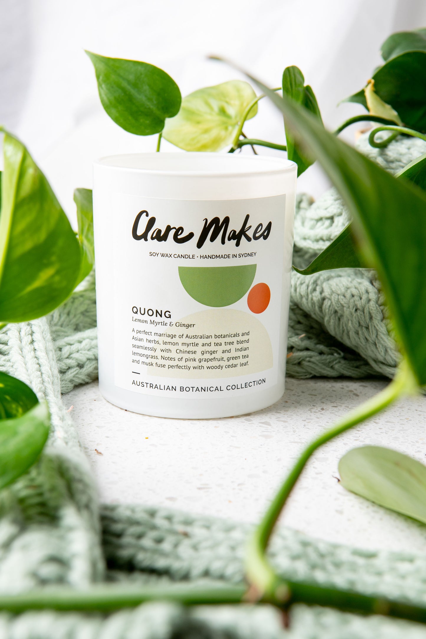 Quong: Lemon Myrtle & Ginger - Large Candle Boxed