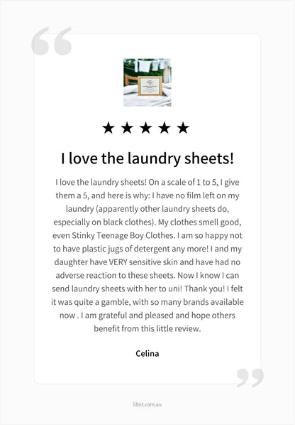 Natural Laundry Detergent Sheets - Fresh Linen (40)